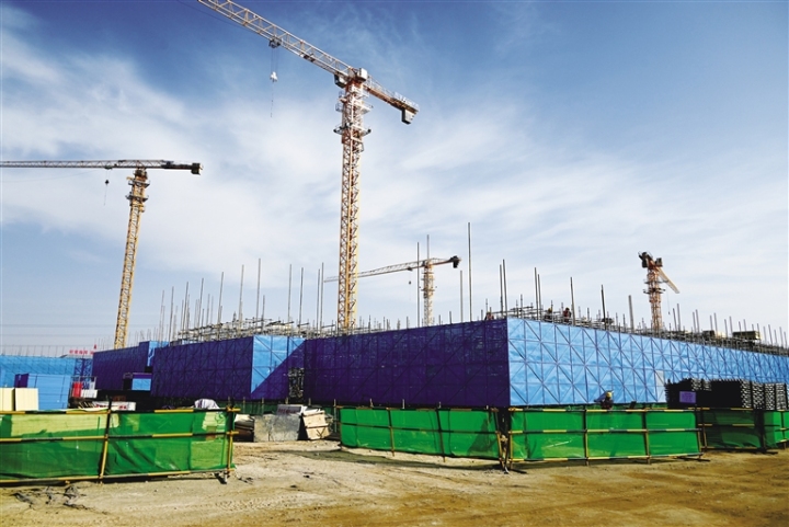 建设中的敦煌市医疗服务中心